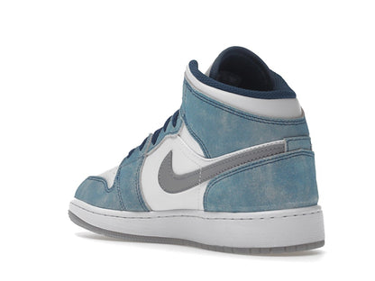 Jordan 1 Mid SE French Blue Light Steel (GS)