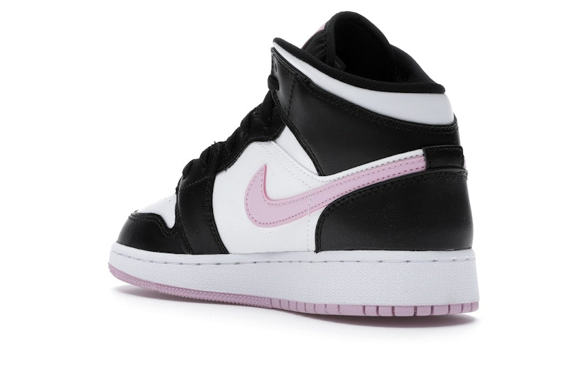 Jordan 1 Mid White Black Light Arctic Pink (GS)
