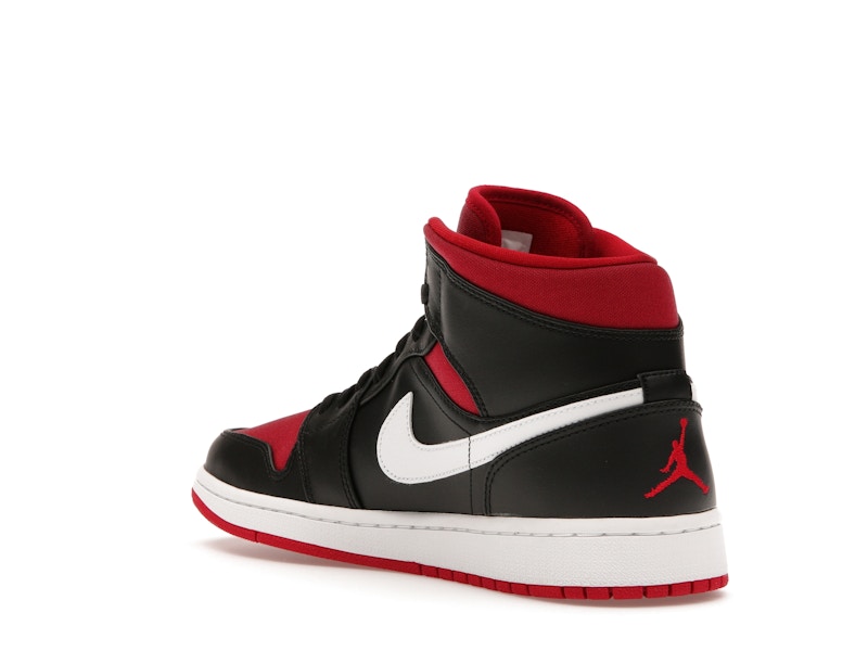 Jordan 1 Mid Black Gym Red White