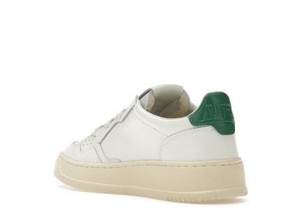 Autry Medalist Leather Low White Green (Women's)