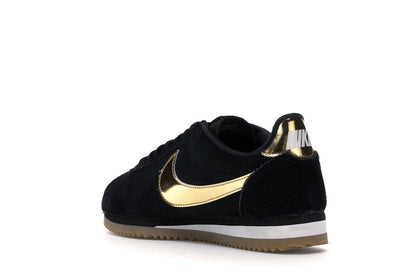 Nike Classic Cortez Black Metallic Gold Gum (Women's)