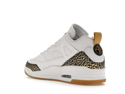 Jordan Spizike Low White Metallic Gold