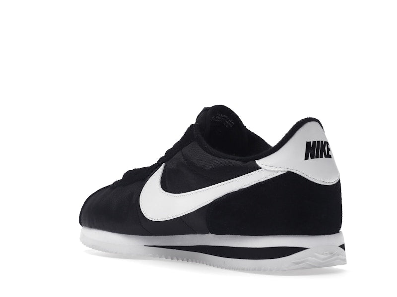Nike Cortez Basic Nylon Black White-Metallic Silver