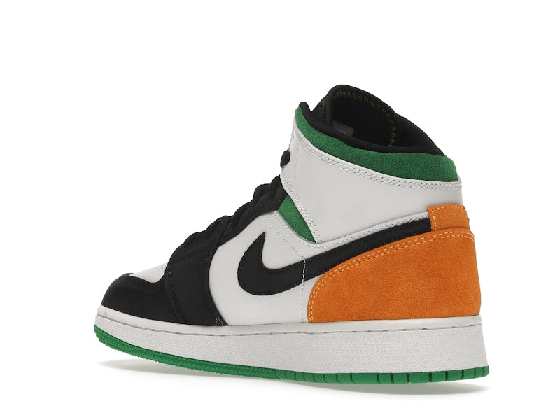Jordan 1 Mid SE White Laser Orange Lucky Green (GS)