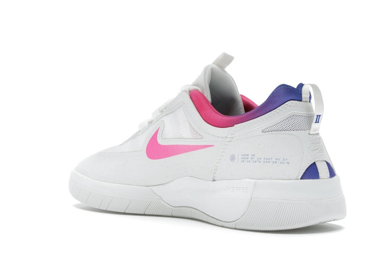 Nike SB Nyjah Free 2 Summit White Pink Blast Racer Blue