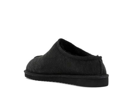 Kith Kithmas Monogram Shearling Slippers Black