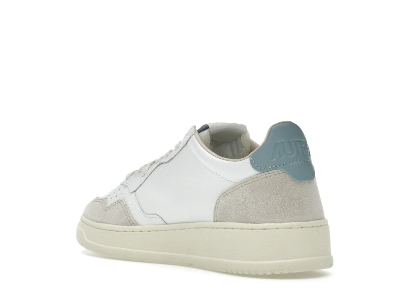 Autry Medalist Leather Low White Silver Blue