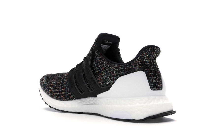 adidas Ultra Boost 4.0 Black Multi-Color White Heel Cage