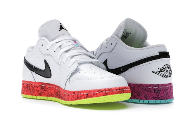 Jordan 1 Low Multi-Color Midsoles White (GS)