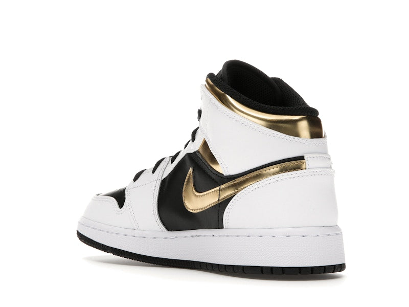 Jordan 1 Mid White Gold Black (GS)