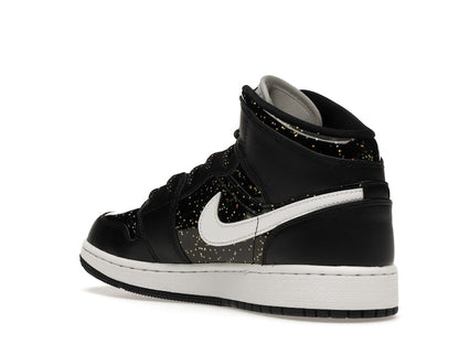 Jordan 1 Mid Black Speckle (GS)