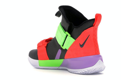 Nike LeBron Soldier 13 Thunder Grey Bright Crimson Electric Green