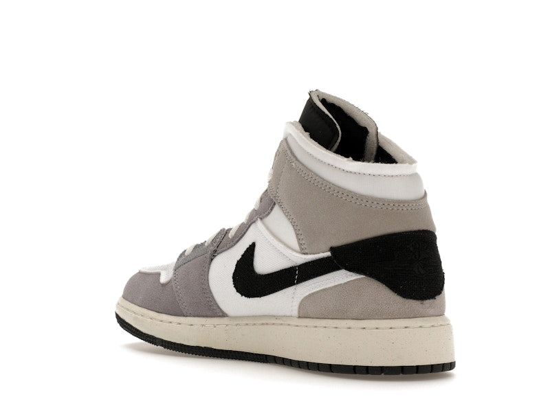 Jordan 1 Mid SE Craft White Cement Grey Black (GS)