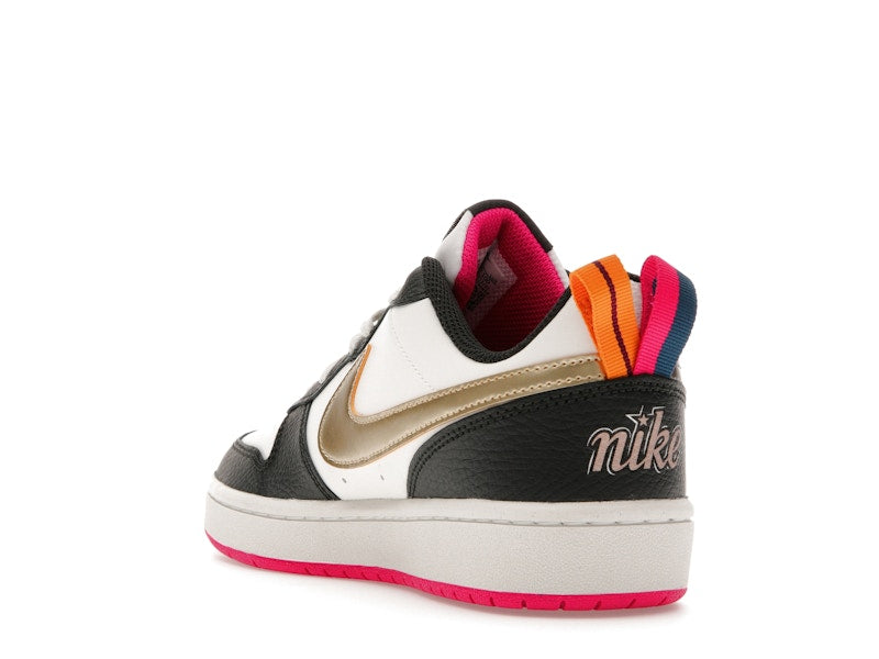 Nike Court Borough Low 2 Off Noir Pink Prime (GS)