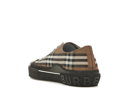 Burberry Vintage Check Lace-Up Sneaker Beige Brown