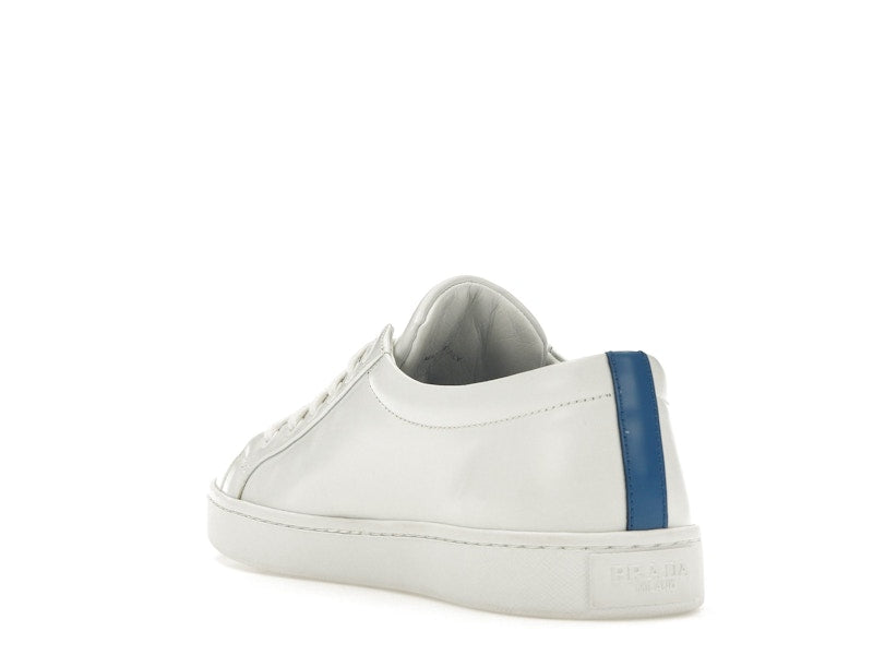 Prada Court Sneaker White Blue Leather (Women's)