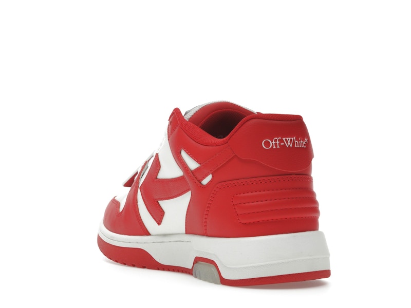 OFF-WHITE Out Of Office OOO Low Tops Red White