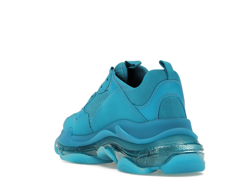 Balenciaga Triple S Clear Sole Teal Blue