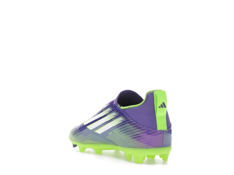 adidas F50 League Laceless FG/MG Purple Rush Cloud White Lucid Lemon (GS)