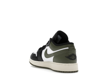 Jordan 1 Low Black Toe Medium Olive (GS)