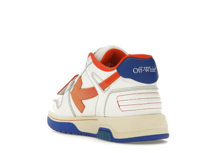 OFF-WHITE Out Of Office OOO Low Tops White Orange Blue Contrast Stitching