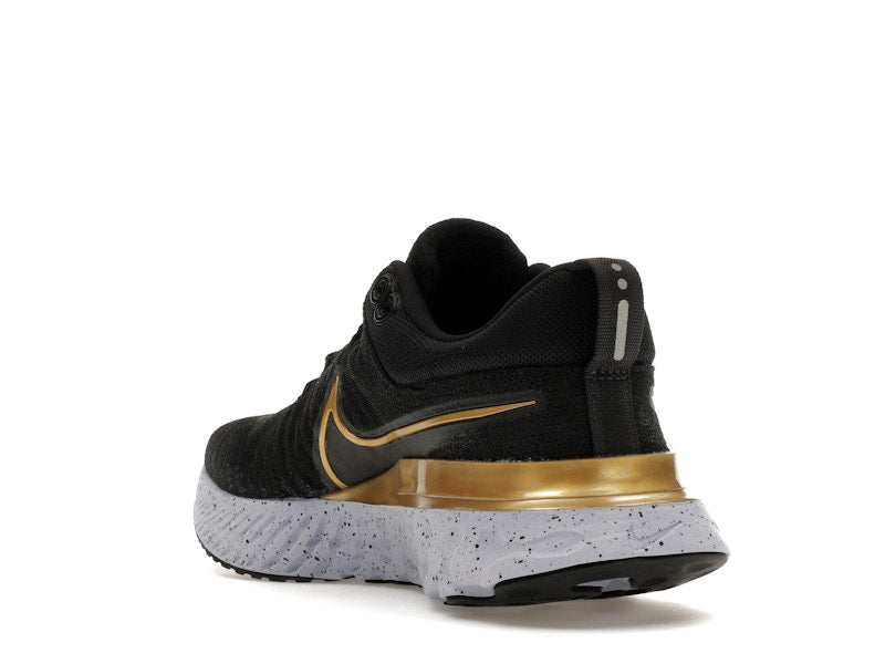 Nike React Infinity Run Flyknit 2 Black Metallic Gold (Women's)