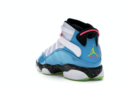 Jordan 6 Rings White Light Blue Fury Cyber