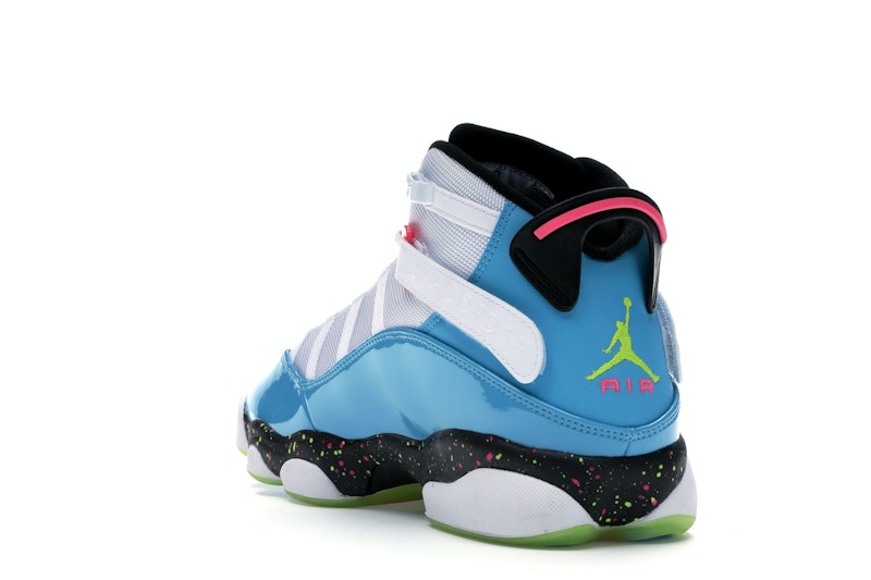Jordan 6 Rings White Light Blue Fury Cyber
