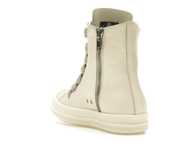 Rick Owens Lido High Sneaks Jumbo Laced Milk