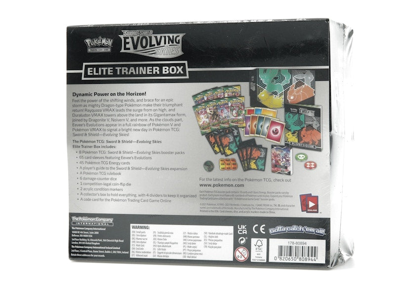 Pokémon TCG Sword & Shield Evolving Skies Elite Trainer Box (Flareon/Jolteon/Umbreon/Leafeon)