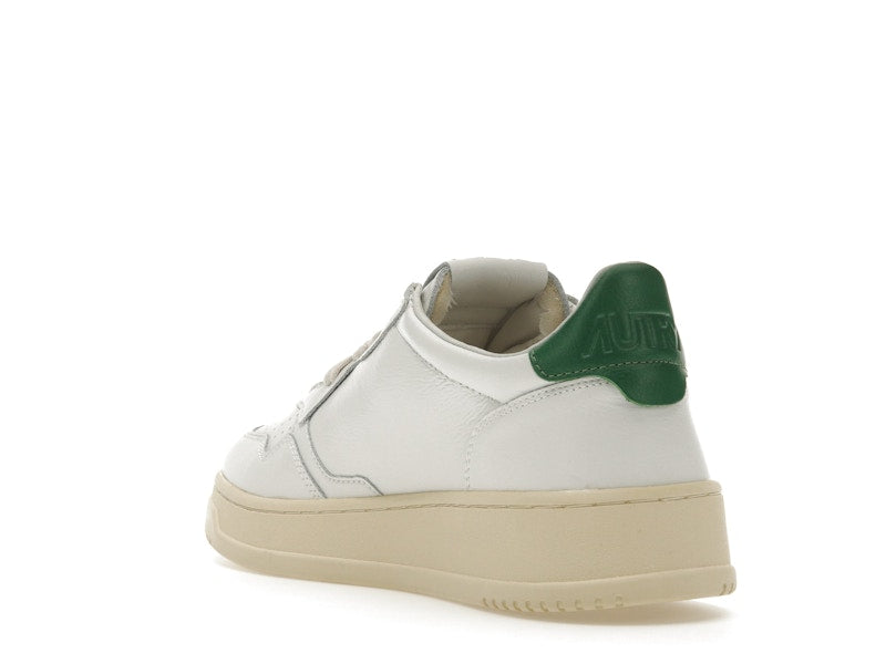 Autry Medalist Leather Low White Green