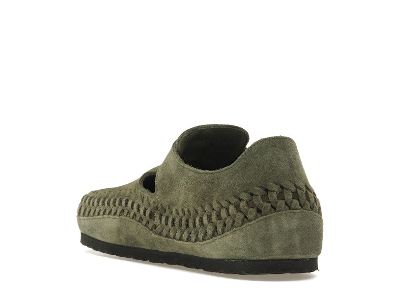 Birkenstock London Braided Shearling Kith Olive Night
