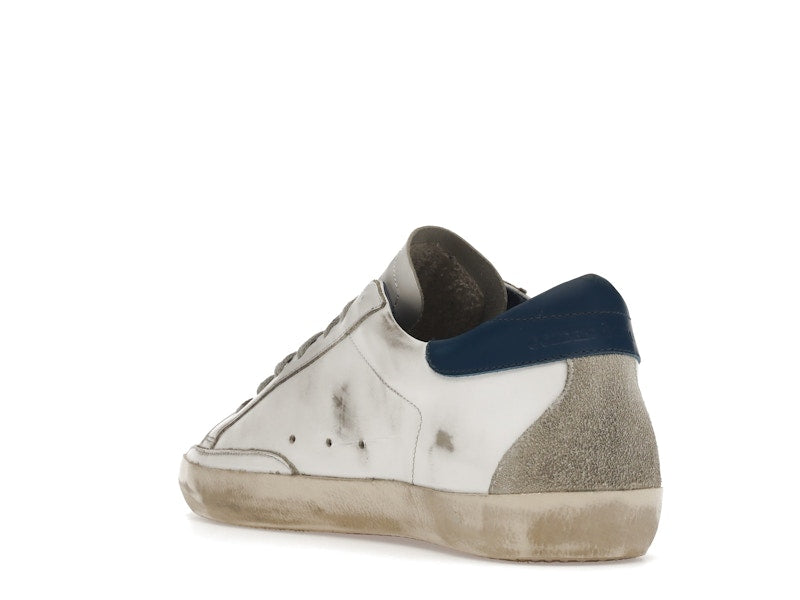 Golden Goose Super-Star White Royal Blue Grey Suede Patch