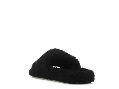 Balenciaga Paris Furry Slide Black (Women's)