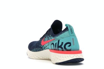 Nike Epic React Flyknit College Navy Hyper Jade