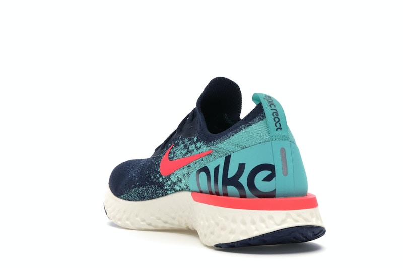 Nike Epic React Flyknit College Navy Hyper Jade