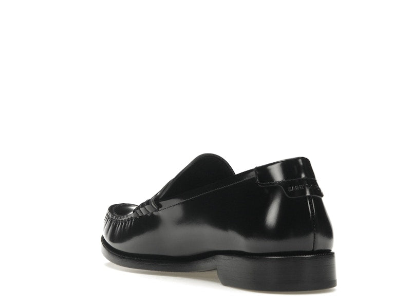 Saint Laurent Le Loafer Penny Slippers Black Leather