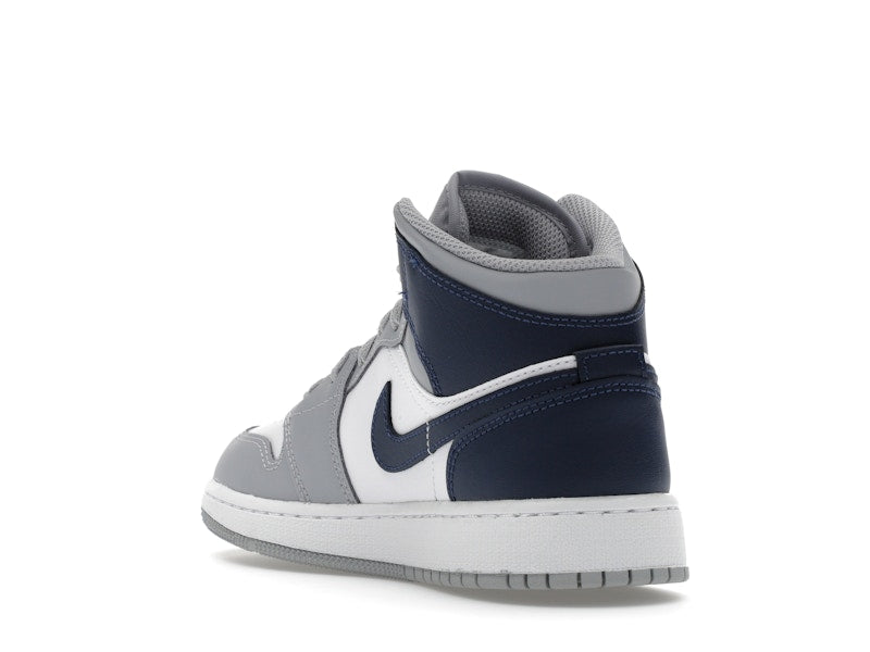 Jordan 1 Mid Wolf Grey Midnight Navy (GS)