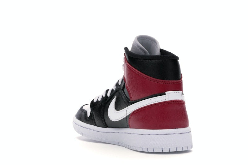 Jordan 1 Mid Black Noble Red (Women's)