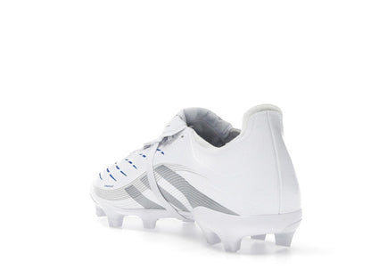 adidas Predator League Fold-Over Tongue FG/MG Cloud White Silver Metallic Bright Royal