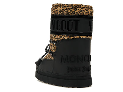 Moncler Shedir Snow Boots Palm Angels Black Leopard Print