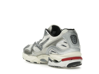 Mizuno Wave Rider 10 White Black Rythmic Red