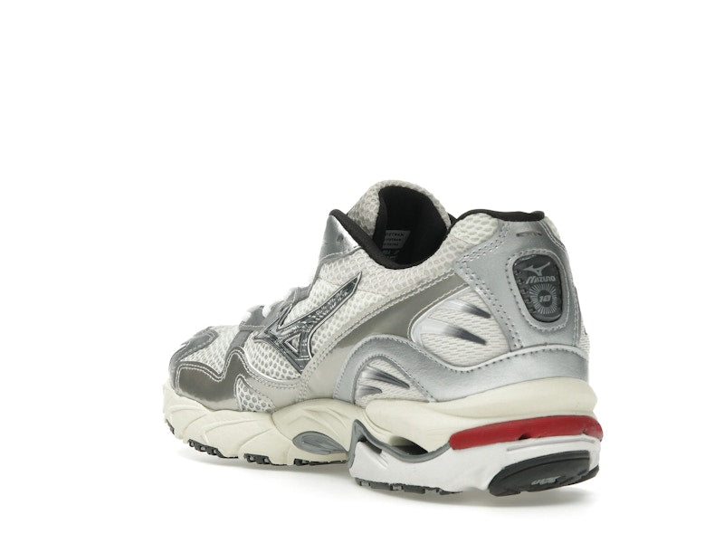 Mizuno Wave Rider 10 White Black Rythmic Red
