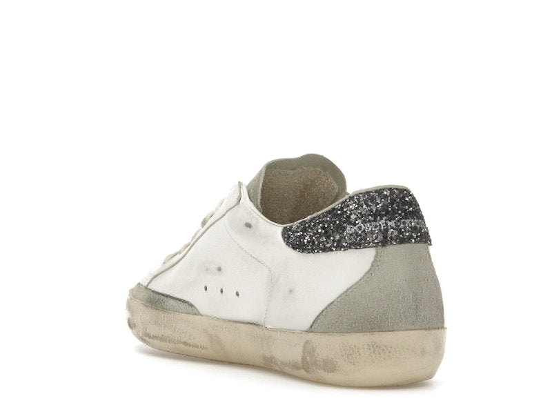 Golden Goose Super-Star White Dark Grey Glitter (Women's)