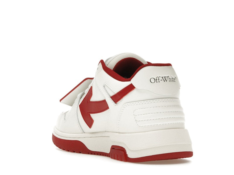 OFF-WHITE Out Of Office OOO Low Tops White Burgundy