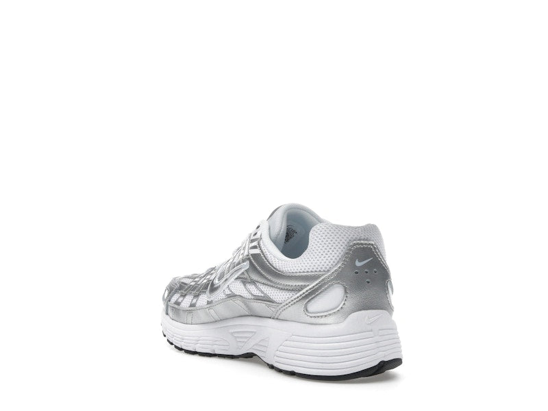 Nike P-6000 White Metallic Silver (GS)