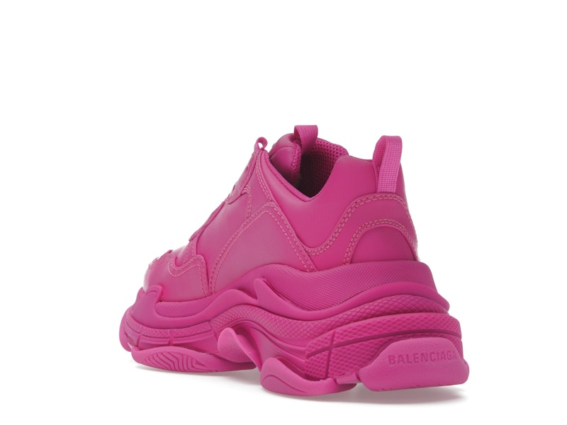 Balenciaga Triple S Faux Leather Dark Pink (Women's)