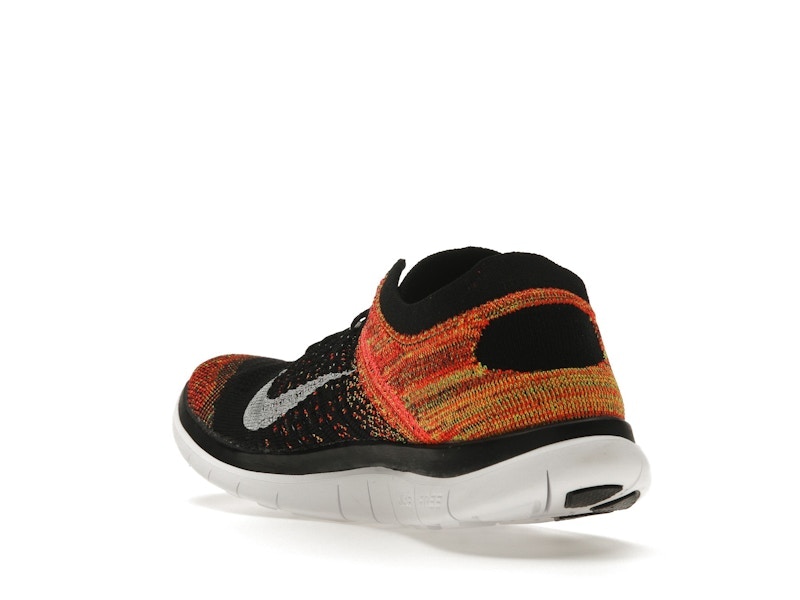 Nike Free Flyknit 4.0 Black Volt Bright Crimson