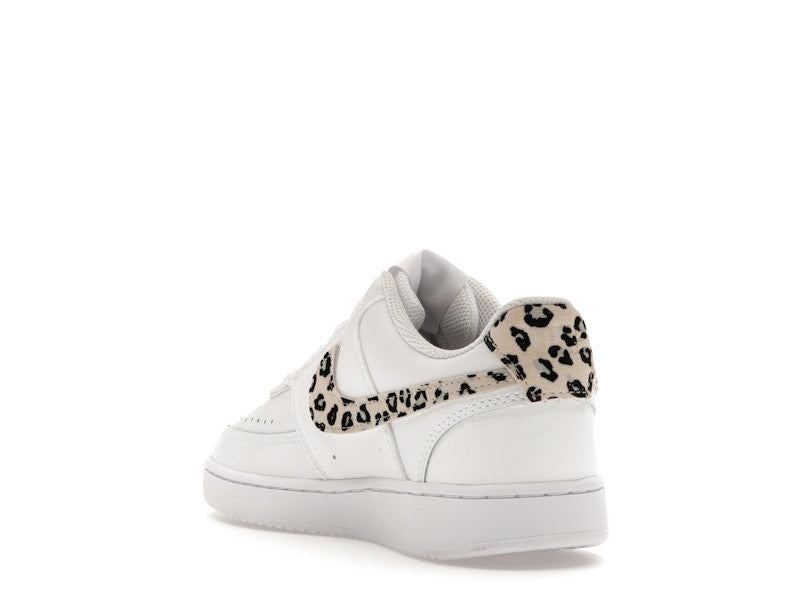 Nike Court Vision Low Leopard Swoosh White (Women's)