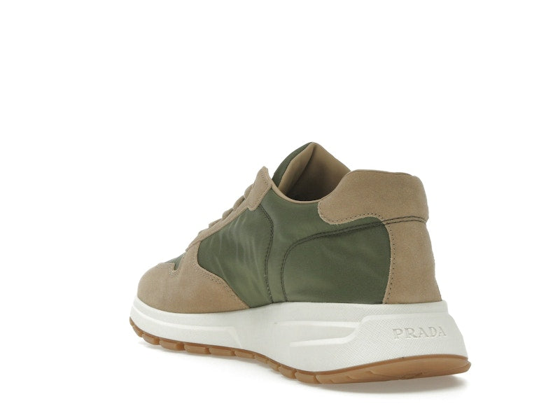 Prada PRAX 01 Sneakers Re-Nylon Brushed Leather Ecru Military